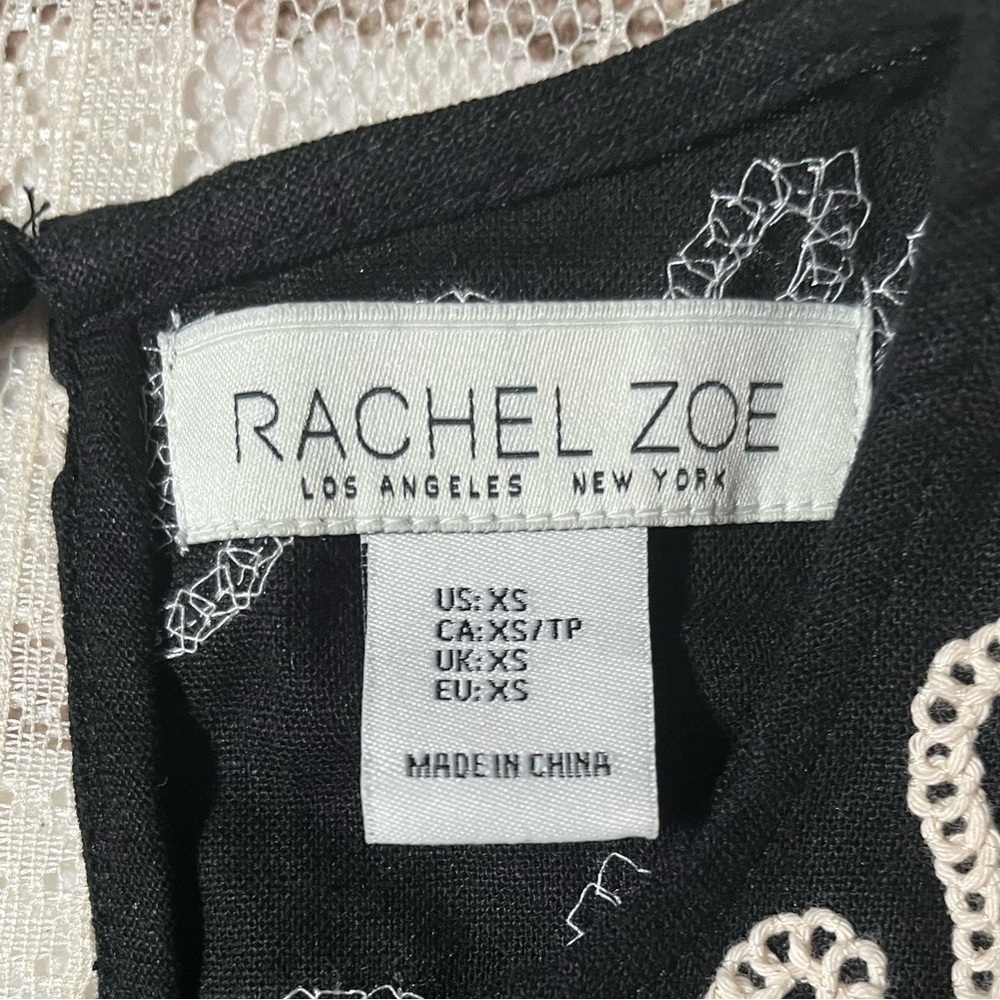 Rachel Zoe Black and White Embroidered Tank Top - Picture 5 of 6